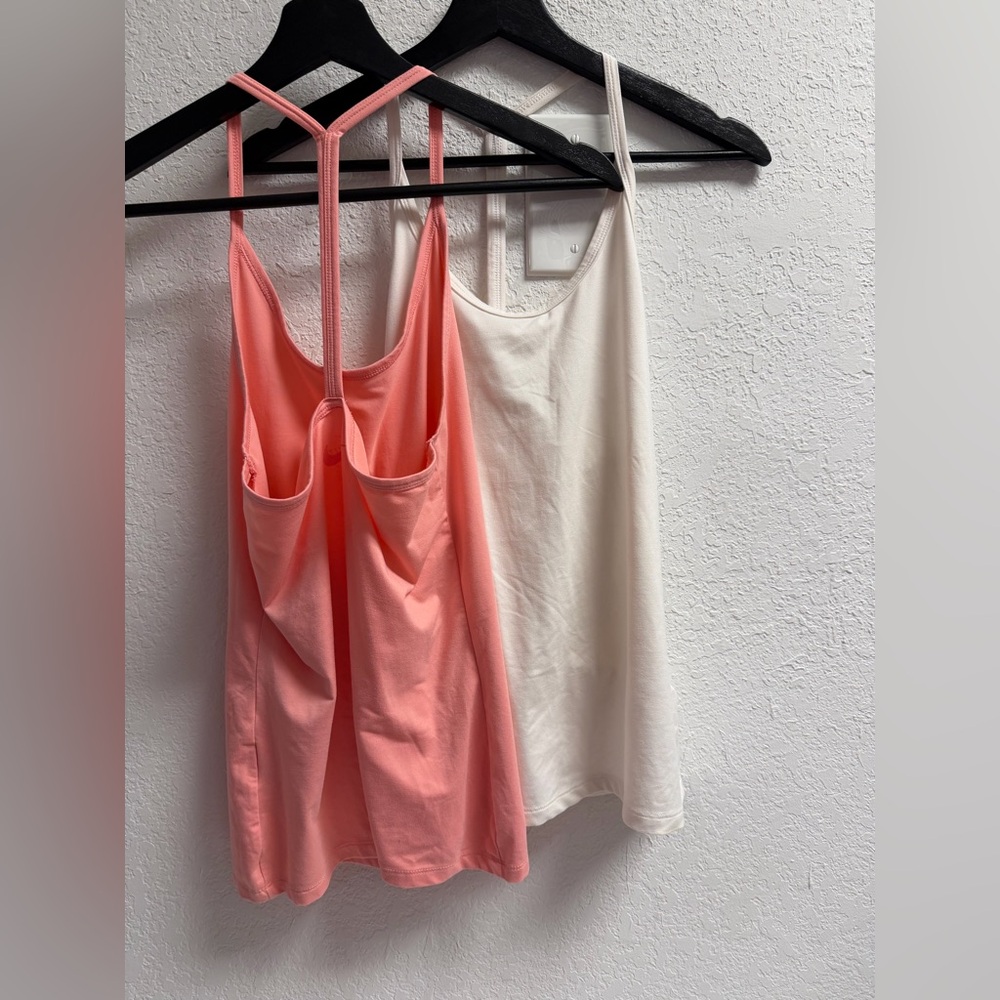 Nike Women's DriFit Coral and One White Workout Tank Camisole SM